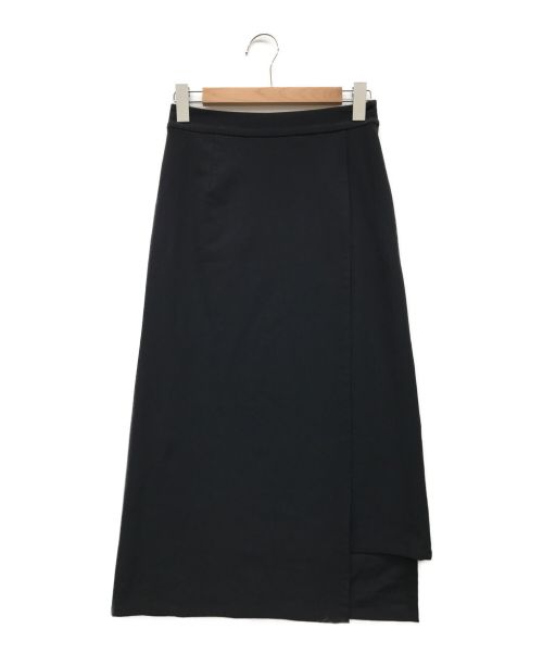 Graphpaper（グラフペーパー）Graphpaper (グラフペーパー) Compact Ponte Wrap Skirt ブラック サイズ:00の古着・服飾アイテム