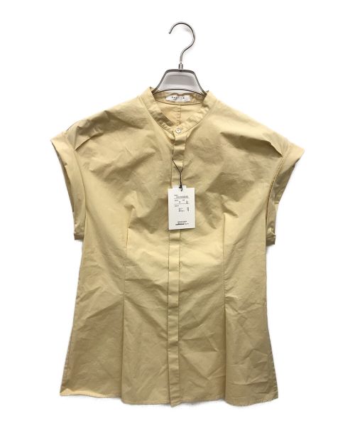 MACPHEE（マカフィー）MACPHEE (マカフィー) コットンラミータイプライターフレンチスリーブシャツ イエロー サイズ:36 未使用品の古着・服飾アイテム