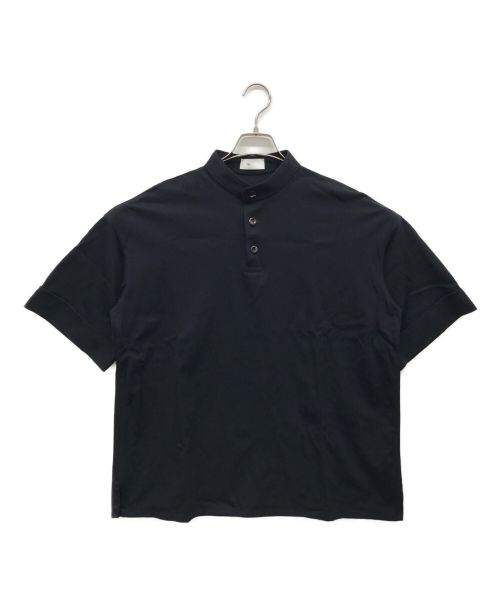 THE RERACS（ザ リラクス）THE RERACS (ザ リラクス) バンドカラーポロシャツ ブラック サイズ:Mの古着・服飾アイテム