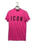 DSQUARED2ディースクエアード）の古着「ICON Tシャツ」｜ショッキングピンク