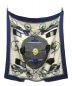 HERMES (エルメス) シルクスカーフ ブルー：9800円