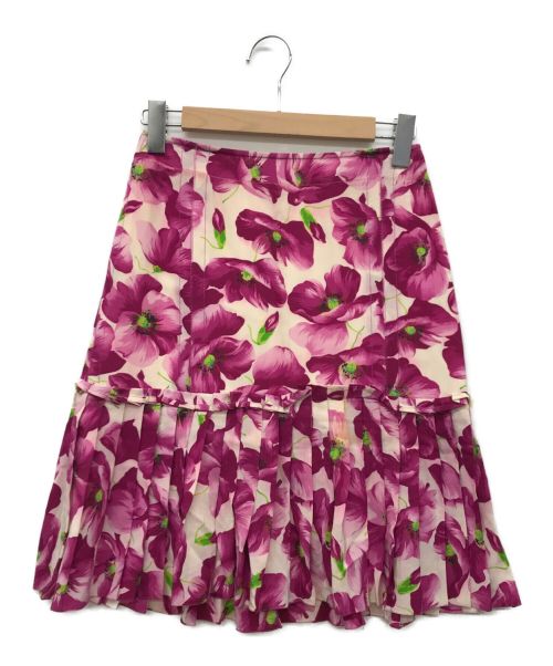 DOLCE & GABBANA（ドルチェ＆ガッバーナ）DOLCE & GABBANA (ドルチェ＆ガッバーナ) 花柄スカート ピンク サイズ:40の古着・服飾アイテム