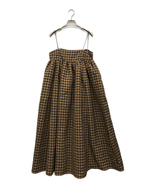 TODAYFUL（トゥデイフル）TODAYFUL (トゥデイフル) Ginghamcheck Camisole Dress ブラウン サイズ:38の古着・服飾アイテム