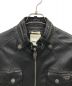 中古・古着 DIESEL (ディーゼル) レザーライダースジャケット ブラック サイズ:L：15800円