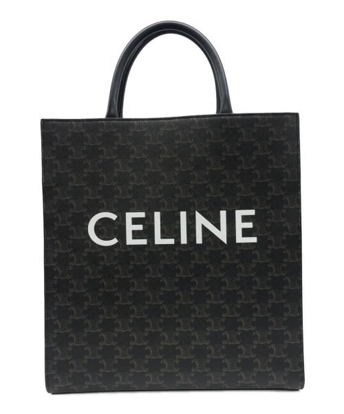 CELINE（セリーヌ）CELINE (セリーヌ) ミディアムバーティカルカバ ブラック×ブラウンの古着・服飾アイテム