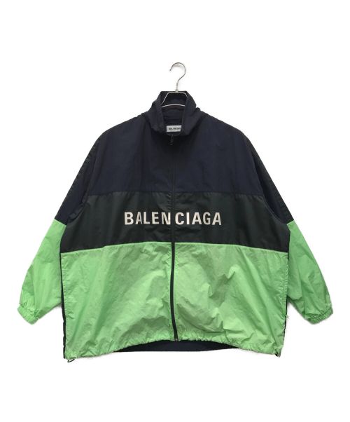 BALENCIAGA（バレンシアガ）BALENCIAGA (バレンシアガ) ナイロンジャケット グリーン×ブラック サイズ:36の古着・服飾アイテム