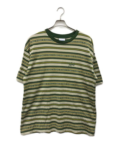 KEBOZ（ケボズ）KEBOZ (ケボズ) ボーダーTシャツ グリーン サイズ:LARGEの古着・服飾アイテム
