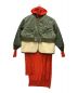 STUMBLY（スタンブリ―）の古着「レイヤードMA-1ジャケット」｜オリーブ