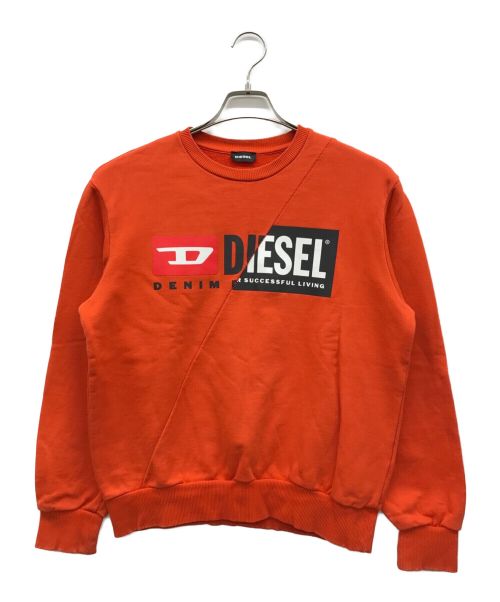 DIESEL（ディーゼル）DIESEL (ディーゼル) プリントスウェット オレンジ サイズ:14の古着・服飾アイテム