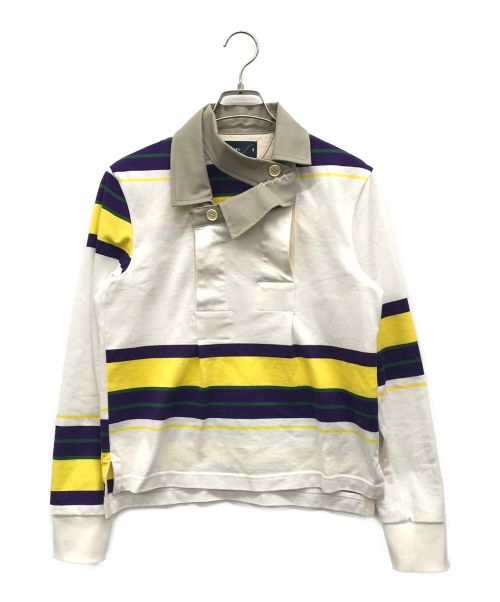KOLOR（カラー）KOLOR (カラー) アシンメトリーポロシャツ ホワイト サイズ:2の古着・服飾アイテム