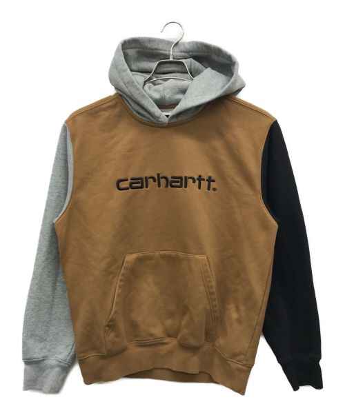 Carhartt WIP（カーハート）Carhartt WIP (カーハート) 袖切替パーカー ブラウン サイズ:Sの古着・服飾アイテム