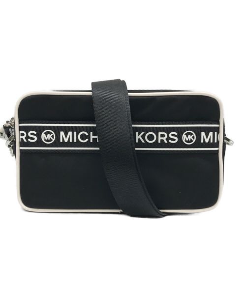 MICHAEL KORS（マイケルコース）MICHAEL KORS (マイケルコース) ロゴテープショルダーバッグ ブラックの古着・服飾アイテム