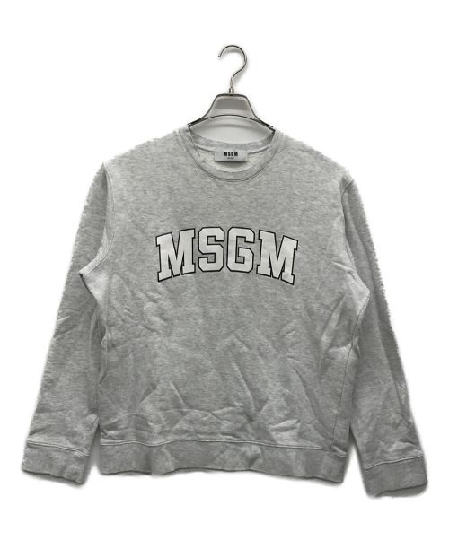 MSGM（エムエスジーエム）MSGM (エムエスジーエム) ロゴスウェット グレー サイズ:XLの古着・服飾アイテム