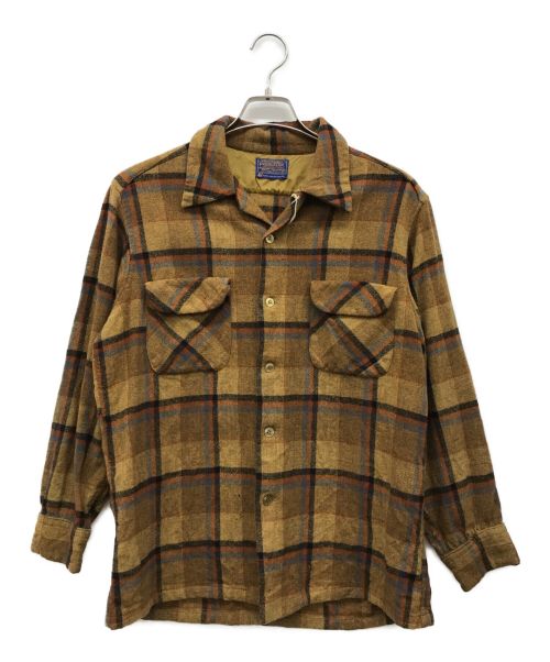 PENDLETON（ペンドルトン）PENDLETON (ペンドルトン) オープンカラーシャツ ブラウン サイズ:Lの古着・服飾アイテム
