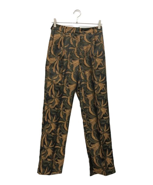 TODAYFUL（トゥデイフル）TODAYFUL (トゥデイフル) acquard Slit Trousers ブラウン サイズ:38の古着・服飾アイテム