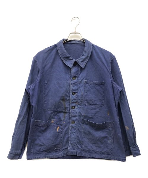 NO BRAND（ノーブランド）NO BRAND (ノーブランド) ユーロワークジャケット ナス紺 サイズ:不明の古着・服飾アイテム