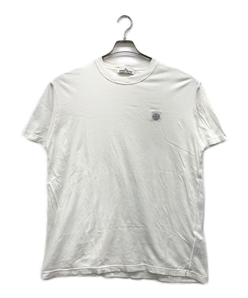 STONE ISLAND（ストーンアイランド）STONE ISLAND (ストーンアイランド) ワンポイントロゴTシャツ ホワイト サイズ:XXLの古着・服飾アイテム