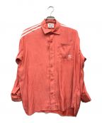 adidasアディダス）の古着「サイドラインシャツ」｜ピンク