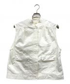 TODAYFULトゥデイフル）の古着「Flappocket Cotton Vest」｜ホワイト