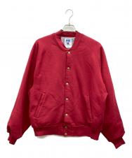 RUSSELL ATHLETIC (ラッセルアスレチック) スナップボタンスウェットカーディガン レッド サイズ:L