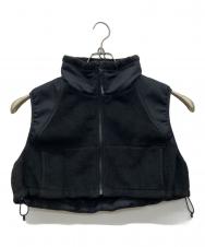 HYKE (ハイク) FLEECE CROPPED VEST ブラック サイズ:OSFA