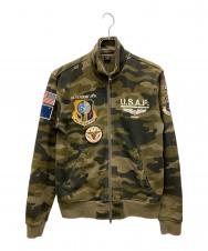 AVIREX (アヴィレックス) 迷彩ワッペントラックジャケット カーキ サイズ:L