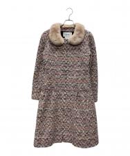 Rene (ルネ) レッキスファーツイードコート ピンク サイズ:36