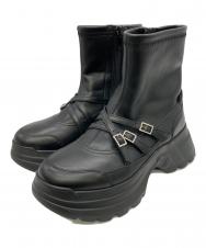 STACCATO (スタッカート) ベルテッドジップブーツ ブラック サイズ:225