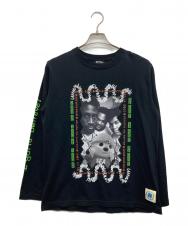 WIND AND SEA (ウィンダンシー) コラボ長袖Tシャツ ブラック サイズ:S