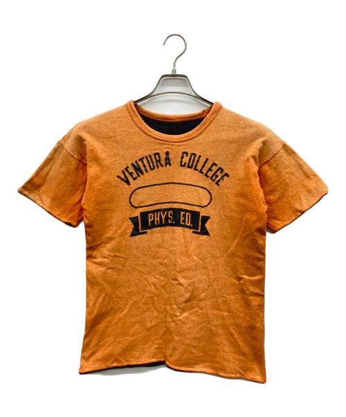 USED (ユーズド) ダブルフェイスTシャツ オレンジ サイズ:不明