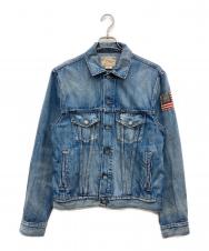 POLO RALPH LAUREN (ポロ・ラルフローレン) FLAG DENIM TRUCKER JACKET インディゴ サイズ:M
