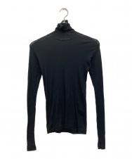 AURALEE (オーラリー) SUPER HIGH GAUGE SHEER RIB TURTLE NECK L/S TEE ブラック サイズ:1