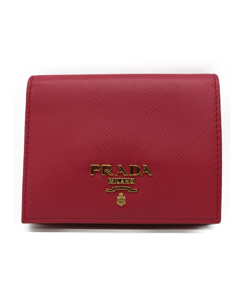 PRADA（プラダ）PRADA (プラダ) 2つ折り財布 ピンク 1MV204の古着・服飾アイテム