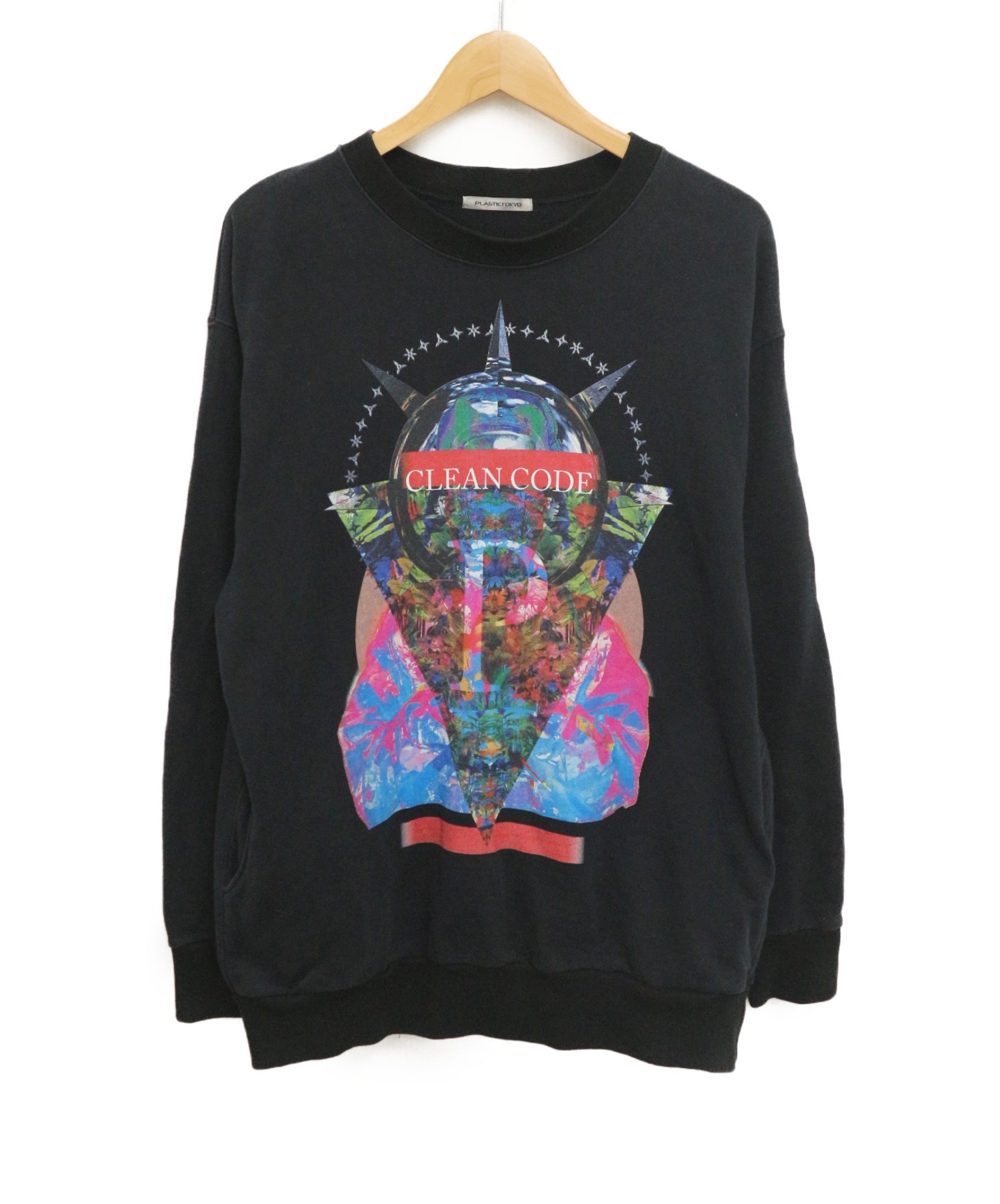 中古 古着通販 Plastictokyo プラスティックトーキョー プリントスウェット ブラック サイズ Free Ink Jet Sweat Shirts Lhp取扱 ブランド 古着通販 トレファク公式 Trefac Fashion