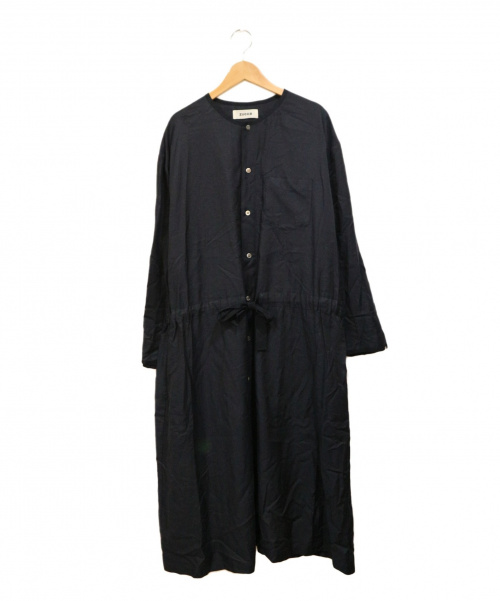 中古 古着通販 Zucca ズッカ ノーカラーシャツワンピース ネイビー サイズ M ブランド 古着通販 トレファク公式 Trefac Fashion