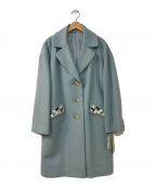 DAMA collection（ダーマコレクション）の古着「ビジュー装飾チェスターコート」｜ブルー