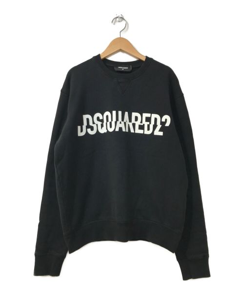 DSQUARED2（ディースクエアード）DSQUARED2 (ディースクエアード) ロゴスウェット ブラック サイズ:XSの古着・服飾アイテム
