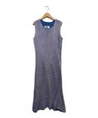 MM6 Maison Margiela（エムエムシックス メゾンマルジェラ）の古着「sleeveless rib knit dress」｜ブルー×パープル