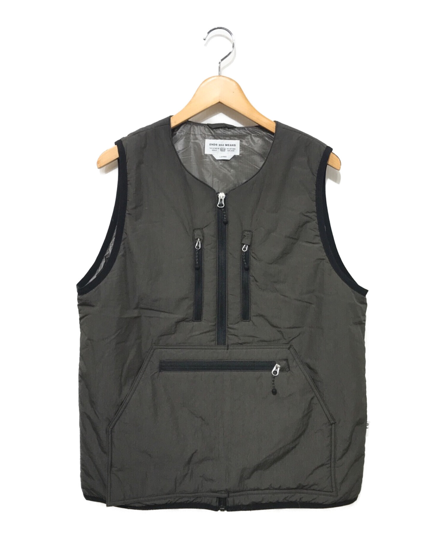 中古・古着通販】ENDS and MEANS (エンズアンド ミーンズ) Tactical Puff Vest グレー サイズ:L｜ブランド・古着通販  トレファク公式【TREFAC FASHION】