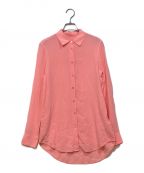 EQUIPMENTエキップモン）の古着「エッセンシャルレッドシルクシャツ」｜ピンク