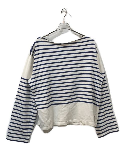 OUTIL（ウティ）OUTIL (ウティ) オーバーサイズバスクシャツ ホワイト×ブルー サイズ:1の古着・服飾アイテム