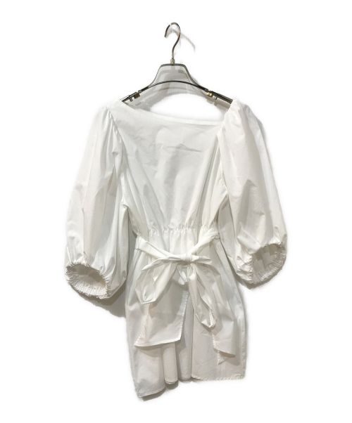 CELFORD（セルフォード）CELFORD (セルフォード) ボリュームスリーブアシメブラウス ホワイト サイズ:ONE　SIZEの古着・服飾アイテム