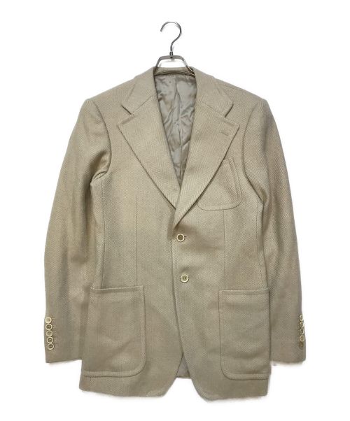 GUCCI（グッチ）GUCCI (グッチ) シルク混テーラードジャケット ベージュ サイズ:46の古着・服飾アイテム