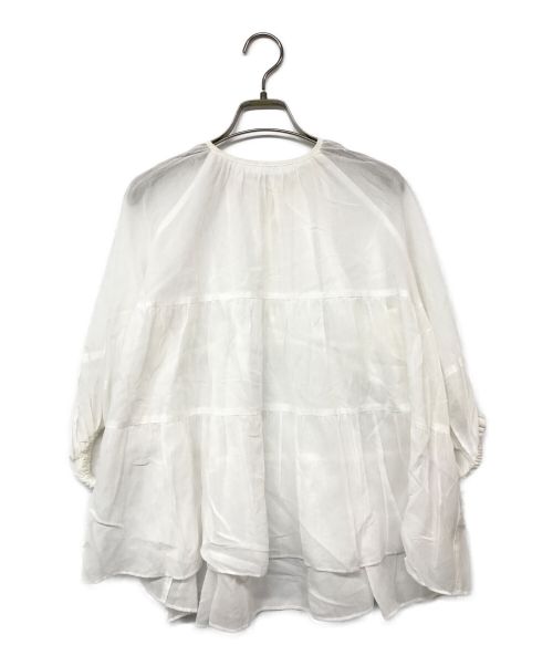 YORI（ヨリ）YORI (ヨリ) コットンオーガンジーブラウス ホワイト サイズ:FREEの古着・服飾アイテム