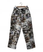 South2 West8×BEN MILLERサウスツー ウエストエイト×ベンミラー）の古着「BELTED C.S. PANT」｜ホワイト×ブラウン