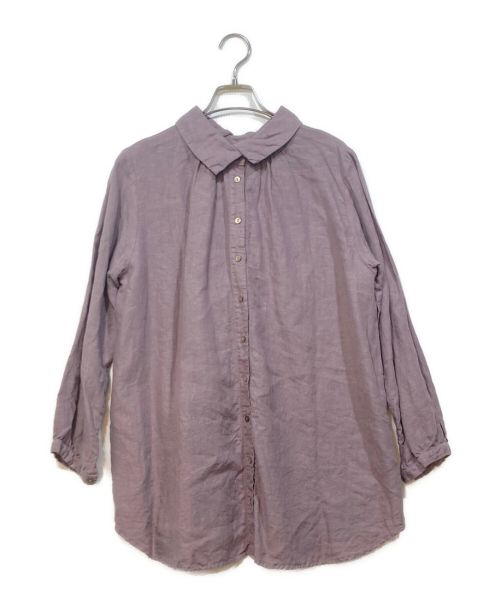 nest Robe（ネストローブ）nest Robe (ネストローブ) リネン重ね襟チュニック ピンク サイズ:Freeの古着・服飾アイテム