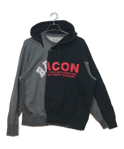 kolor/BEACON（カラービーコン）kolor/BEACON (カラービーコン) ドッキングプルオーバーパーカー ブラック サイズ:Sの古着・服飾アイテム