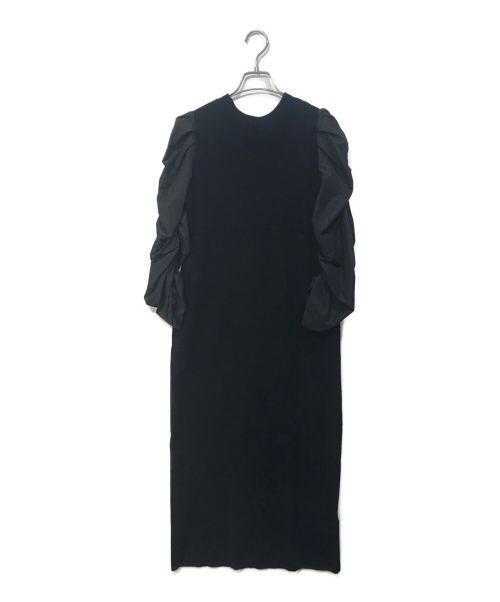 CELFORD（セルフォード）CELFORD (セルフォード) バックリボン ニットワンピース ブラック サイズ:Sの古着・服飾アイテム