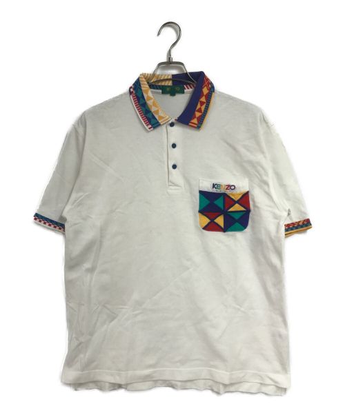 KENZO GOLF（ケンゾー ゴルフ）KENZO GOLF (ケンゾー ゴルフ) ヴィンテージポロシャツ ホワイト サイズ:4の古着・服飾アイテム