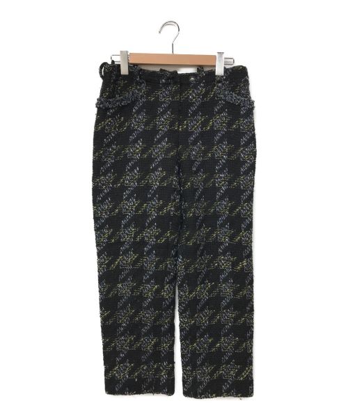 CHANEL（シャネル）CHANEL (シャネル) TWEED HIGH RISE PANTS ブラック サイズ:40の古着・服飾アイテム